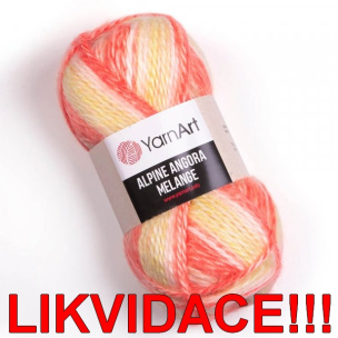 Alpine Angora Melange příze 3 x 150 g AKCE